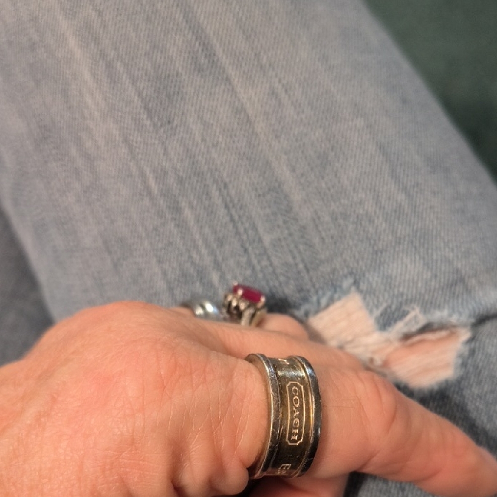 Coach 1941 Silver Band Ring π₯ 925 π₯ Authentic - Picture 12 of 13